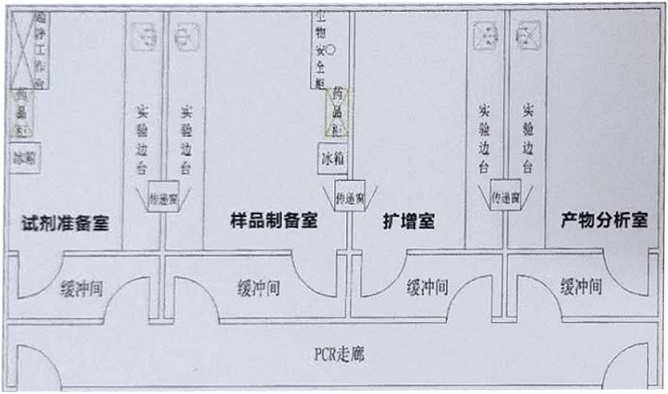 PCR實驗室平面圖